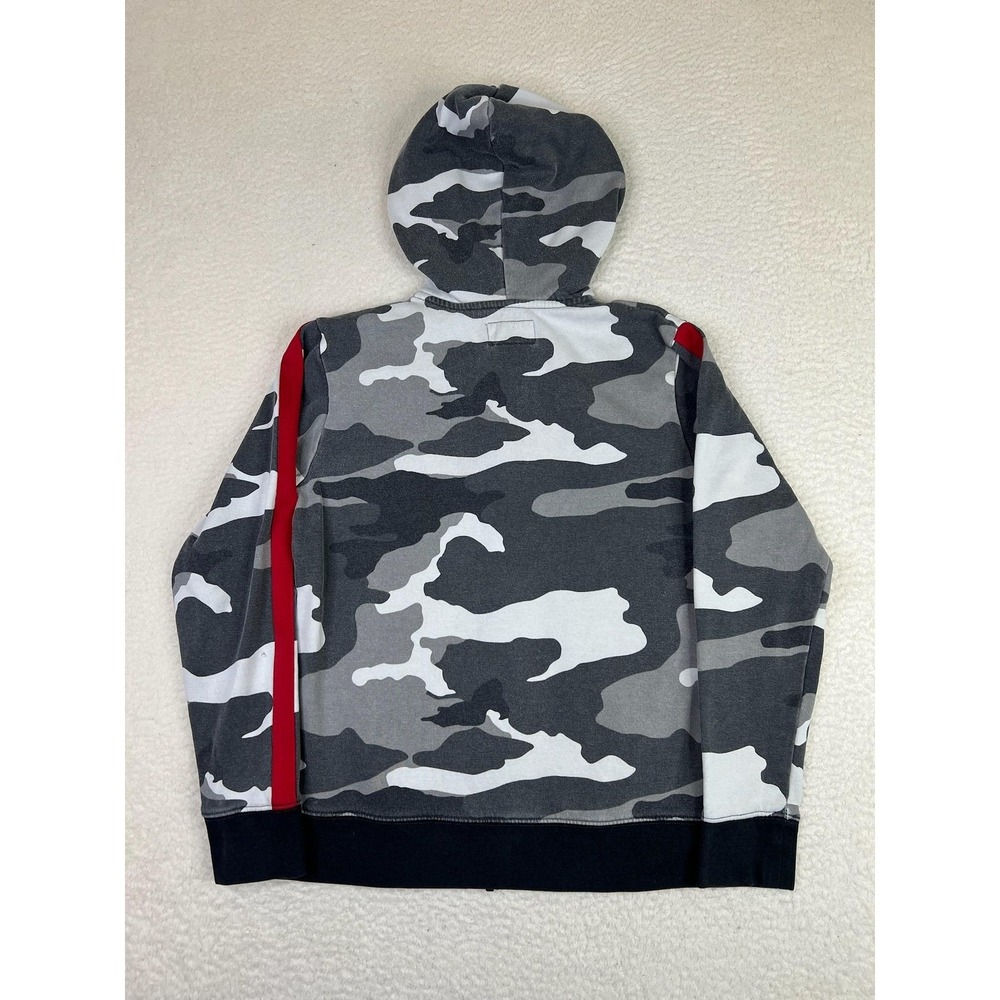 Jordan Boys Gray Camo Full Zip Fleece Hoodie Jumpman Air Sweatshirt Size 12-13Y - Picture 2 of 10